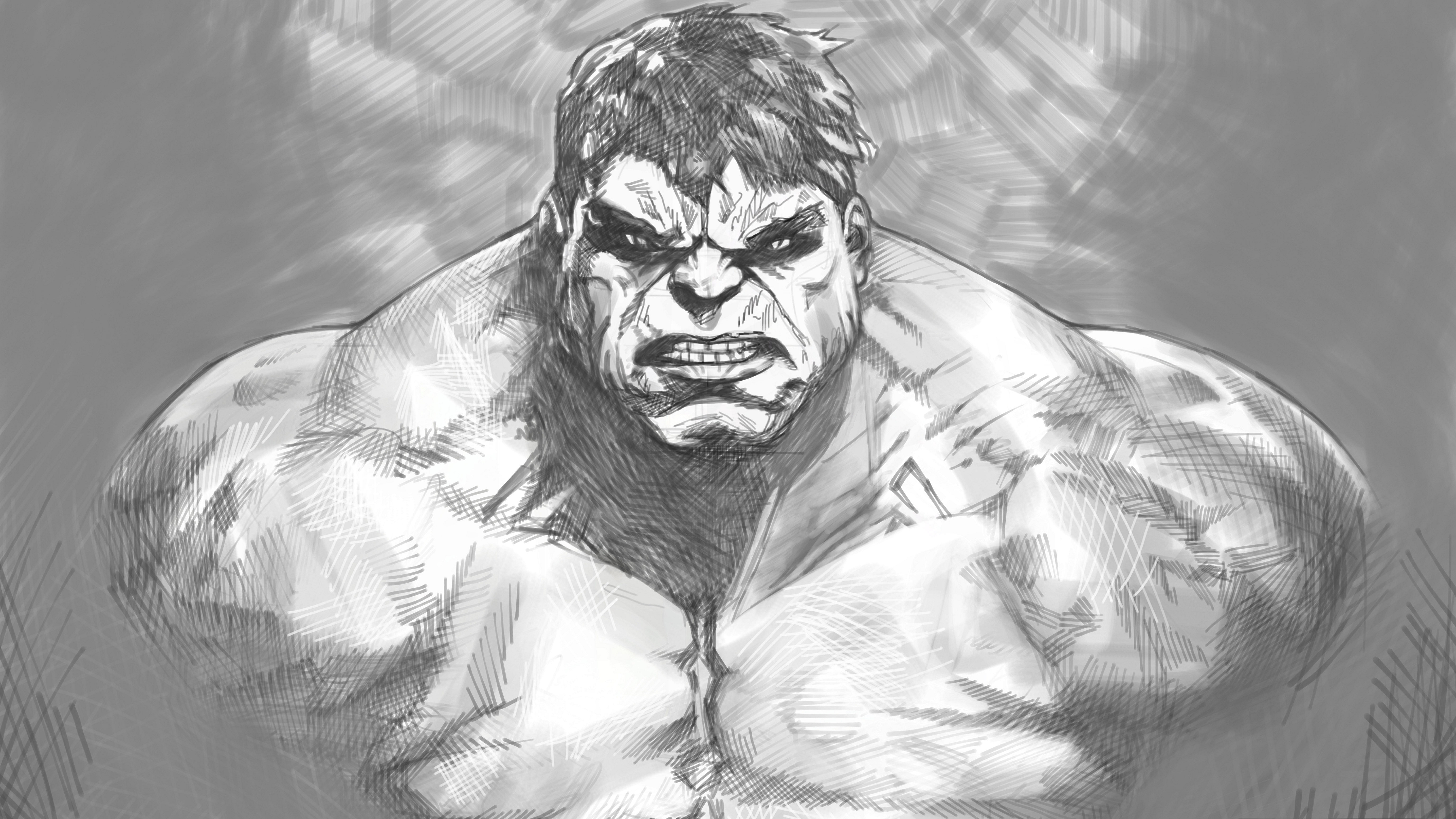 hulk wallpaper,sketch,drawing,fictional character,illustration,muscle