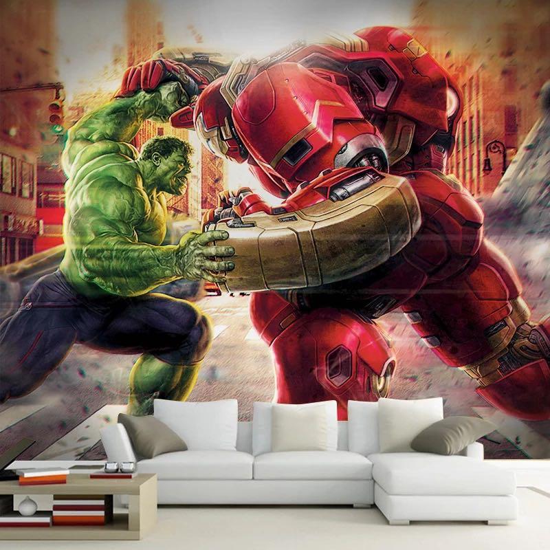 hulk wallpaper,erfundener charakter,hulk,superheld,ironman,wandgemälde