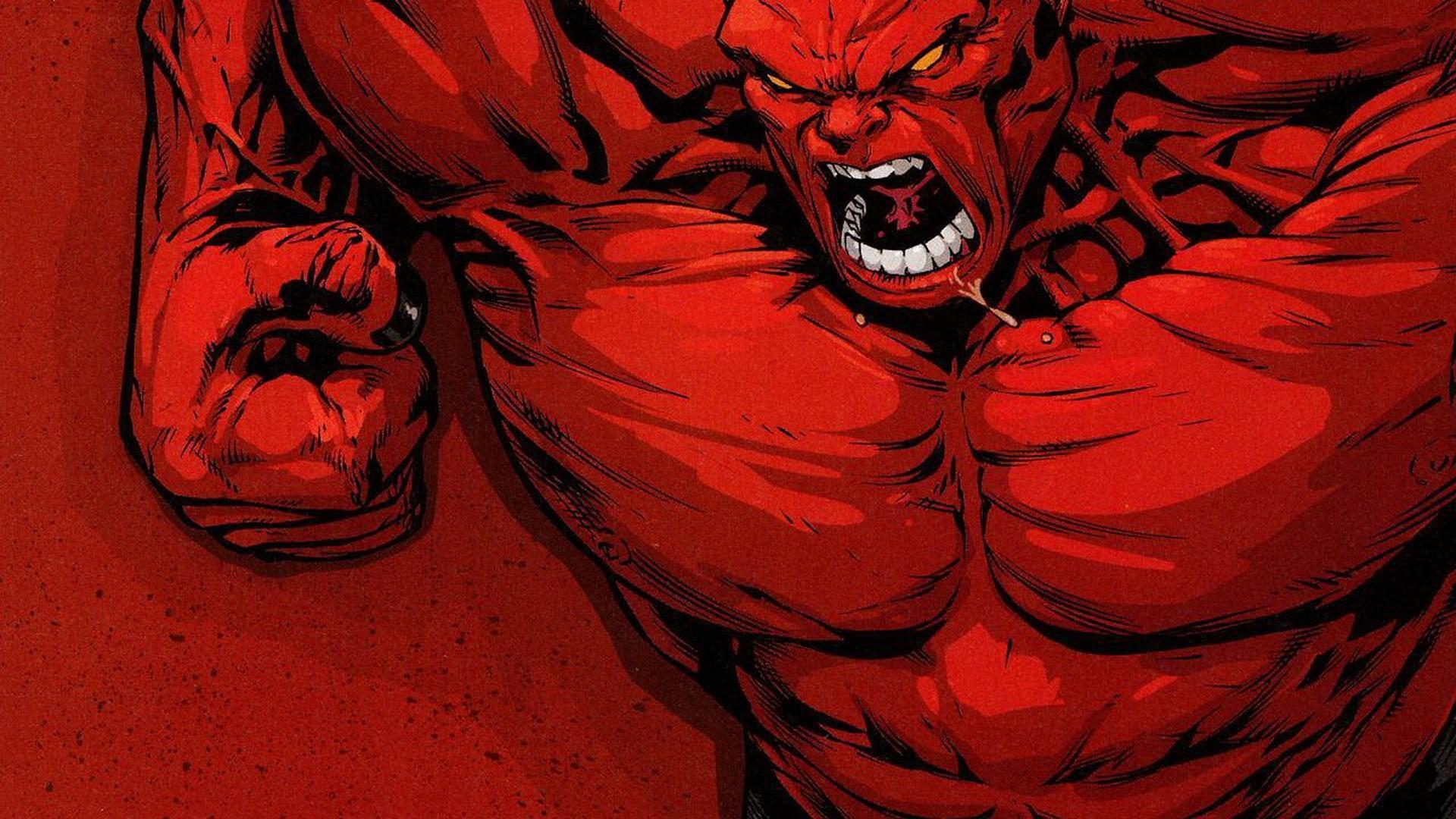 hulk wallpaper,red,fictional character,superhero,demon,flesh