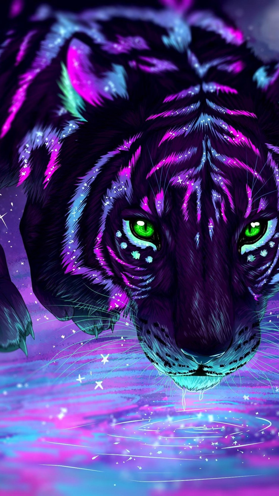 タイガー壁紙,紫の,ネコ科,大きな猫,バイオレット,虎
