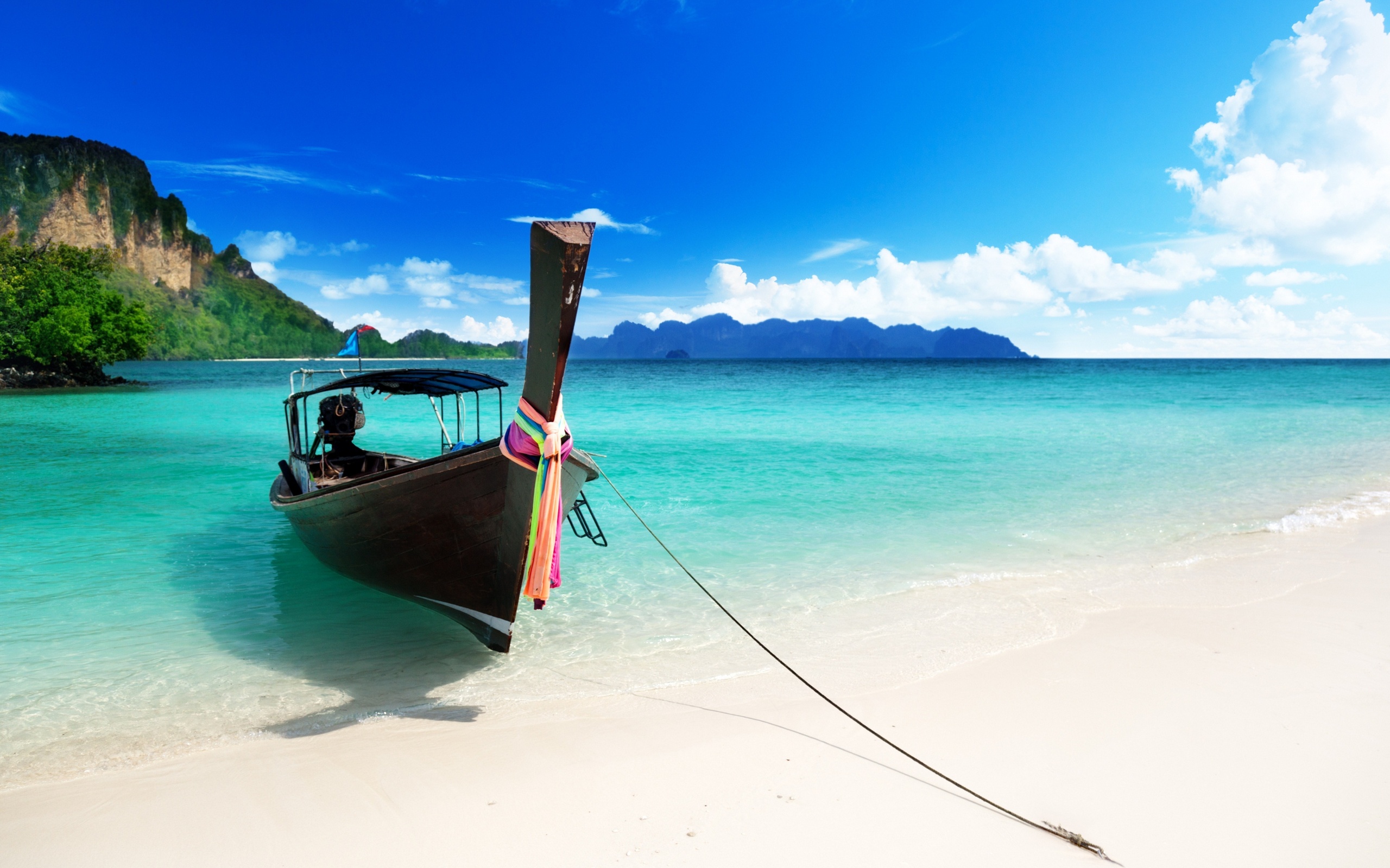 sea wallpaper,water transportation,tropics,sky,boat,long tail boat