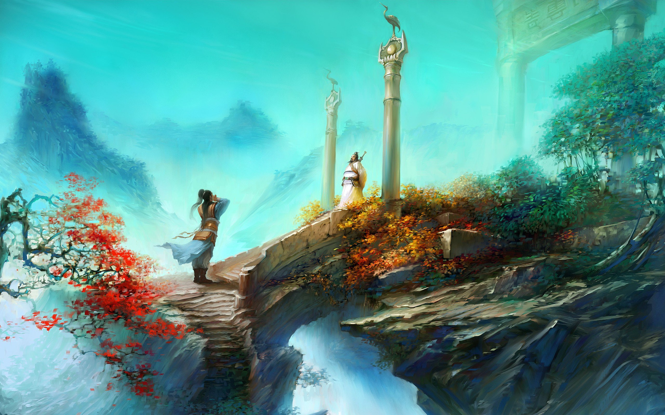 art wallpaper,action adventure game,painting,cg artwork,art,sky