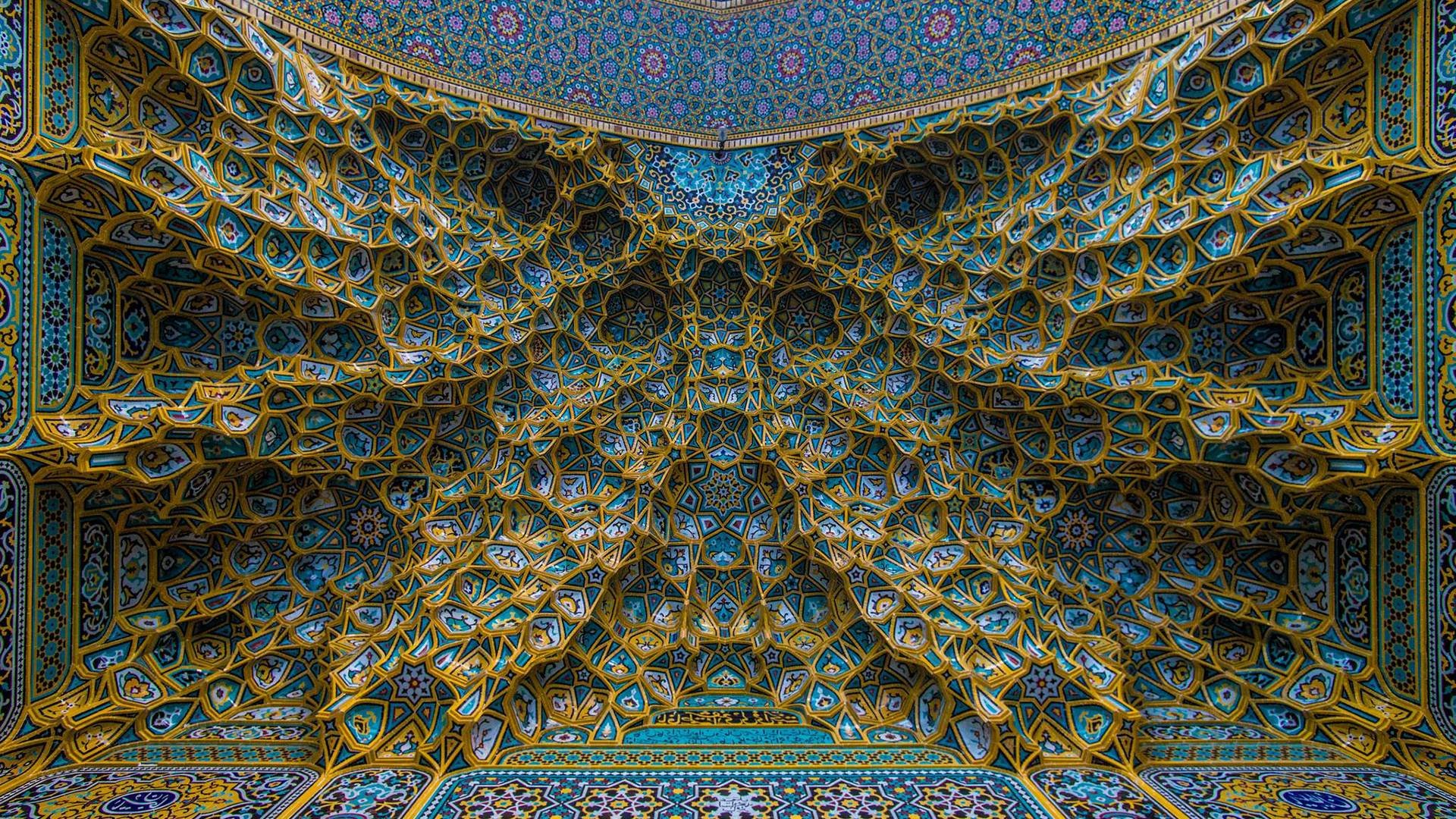 fond d'écran d'art islamique,symétrie,architecture,dôme,art,art fractal