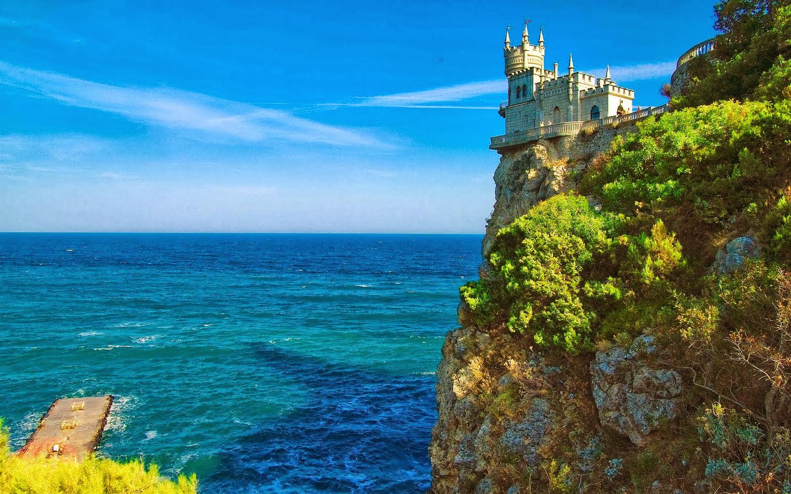 castle wallpaper hd,nature,natural landscape,sea,coast,cliff
