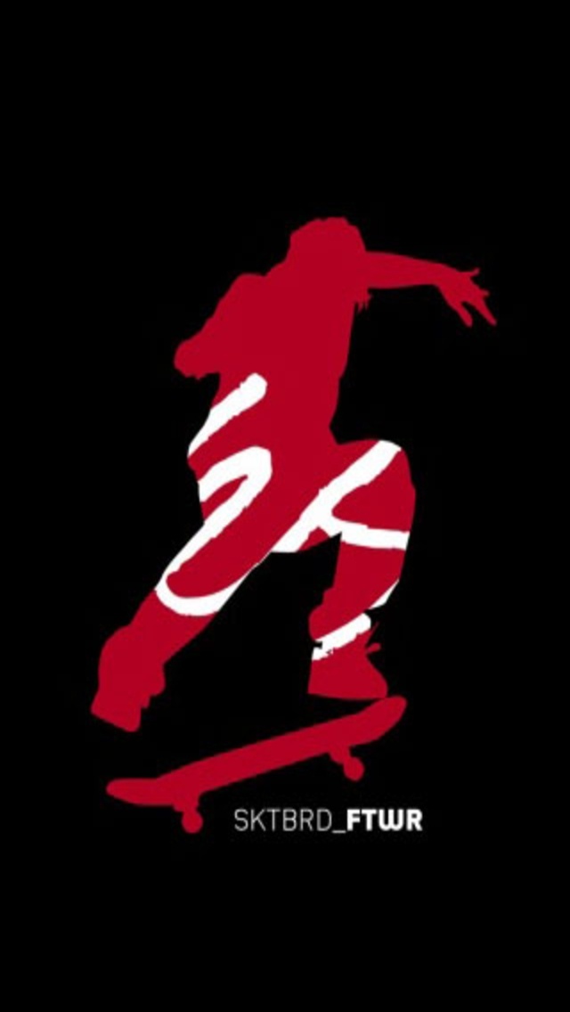 스케이트 보드 배경 아이폰,빨간,검정,스케이트 보드,폰트,스케이트 보드