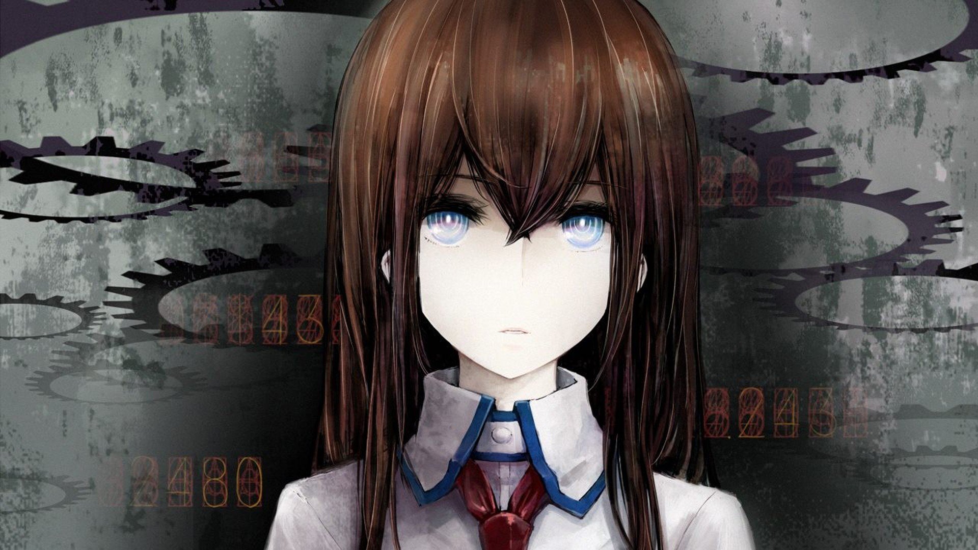 makise kurisu fondo de pantalla,cabello,cg artwork,peinado,anime,corte hime