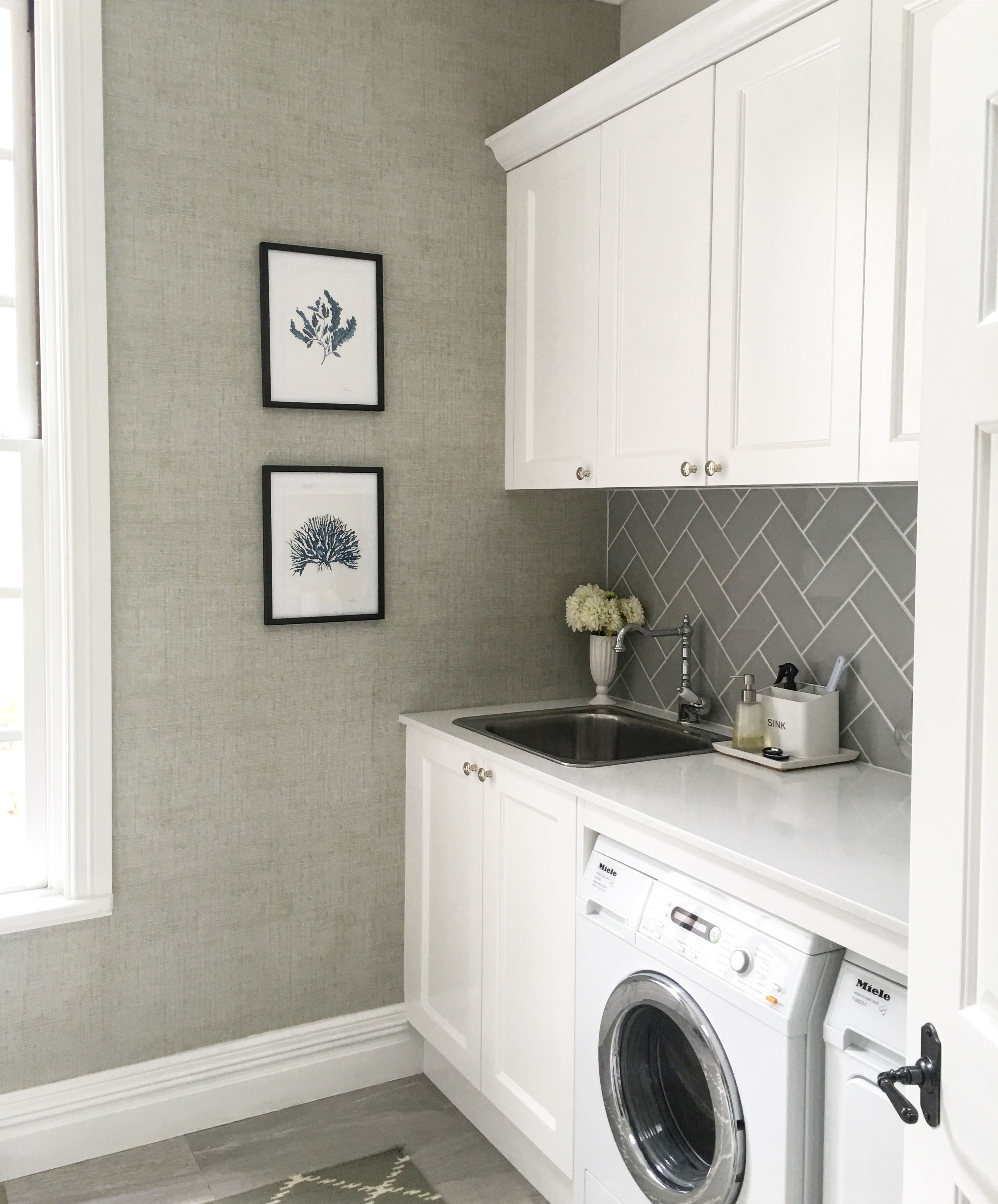 hamptons wallpaper,laundry room,room,property,furniture,interior design