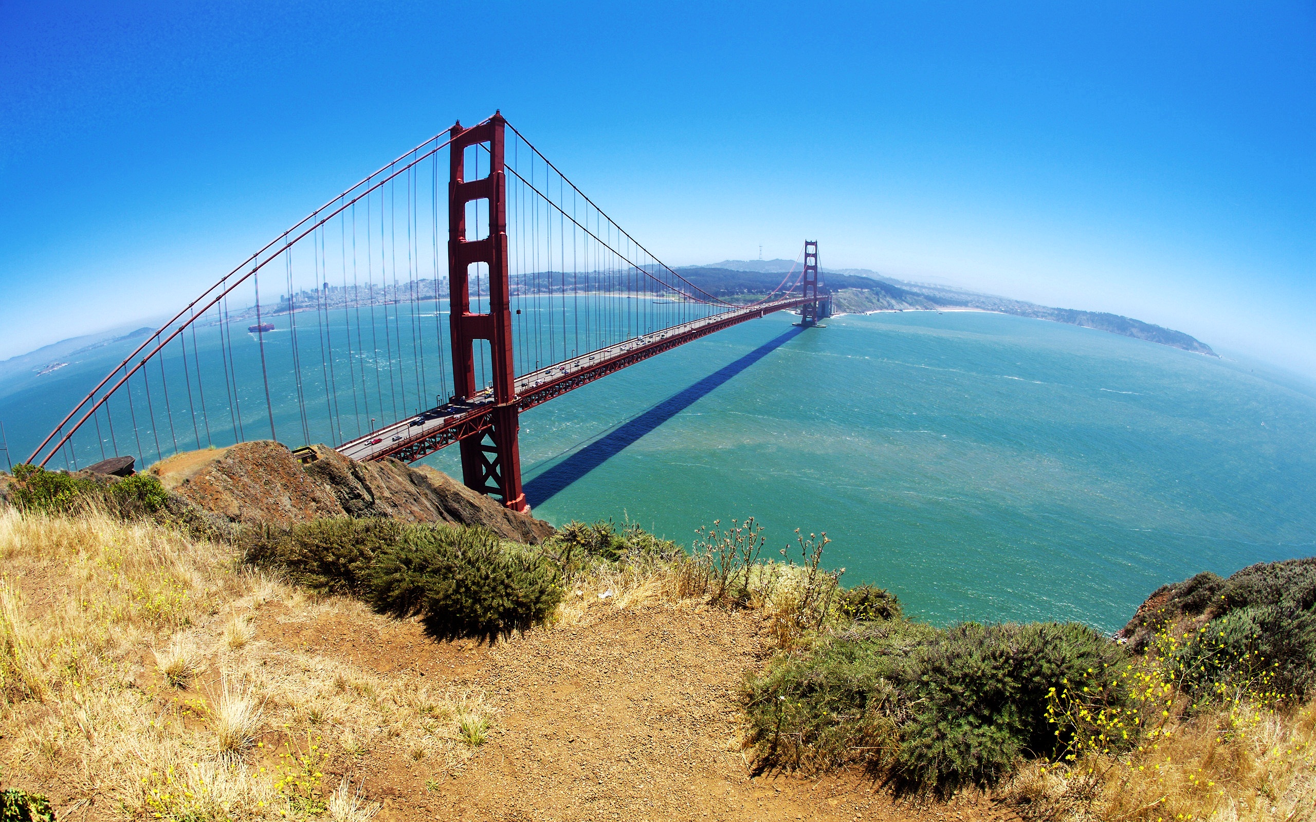 golden gate bridge wallpaper hd,bridge,suspension bridge,cable stayed bridge,headland,fixed link