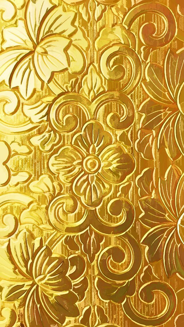 goldene tapete für handy,muster,gelb,blumendesign,design,bildende kunst
