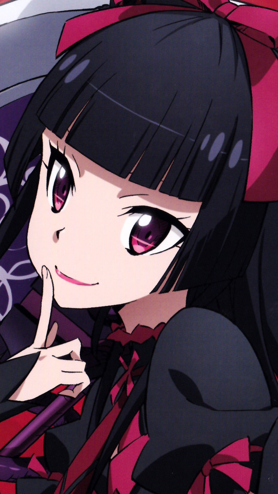 rory mercury wallpaper,cartoon,anime,black hair,hime cut,mouth