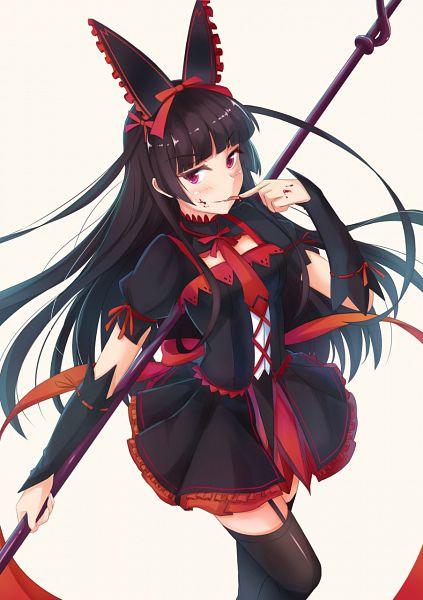 rory mercury wallpaper,anime,black hair,cg artwork,illustration,long hair