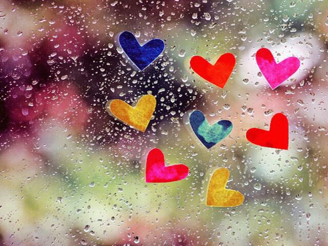 페이스 북 프로필의 최신 월페이퍼,심장,사랑,수채화 물감,하늘,폰트