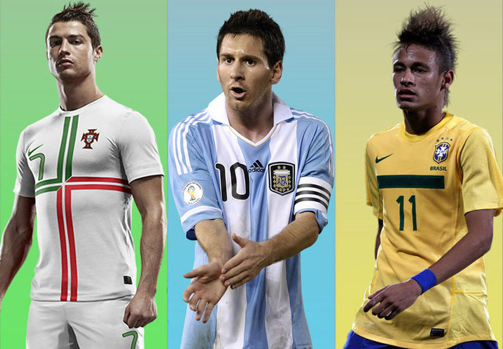 fondo de pantalla de ronaldo y neymar,jersey,ropa de deporte,jugador,camiseta,jugador de fútbol