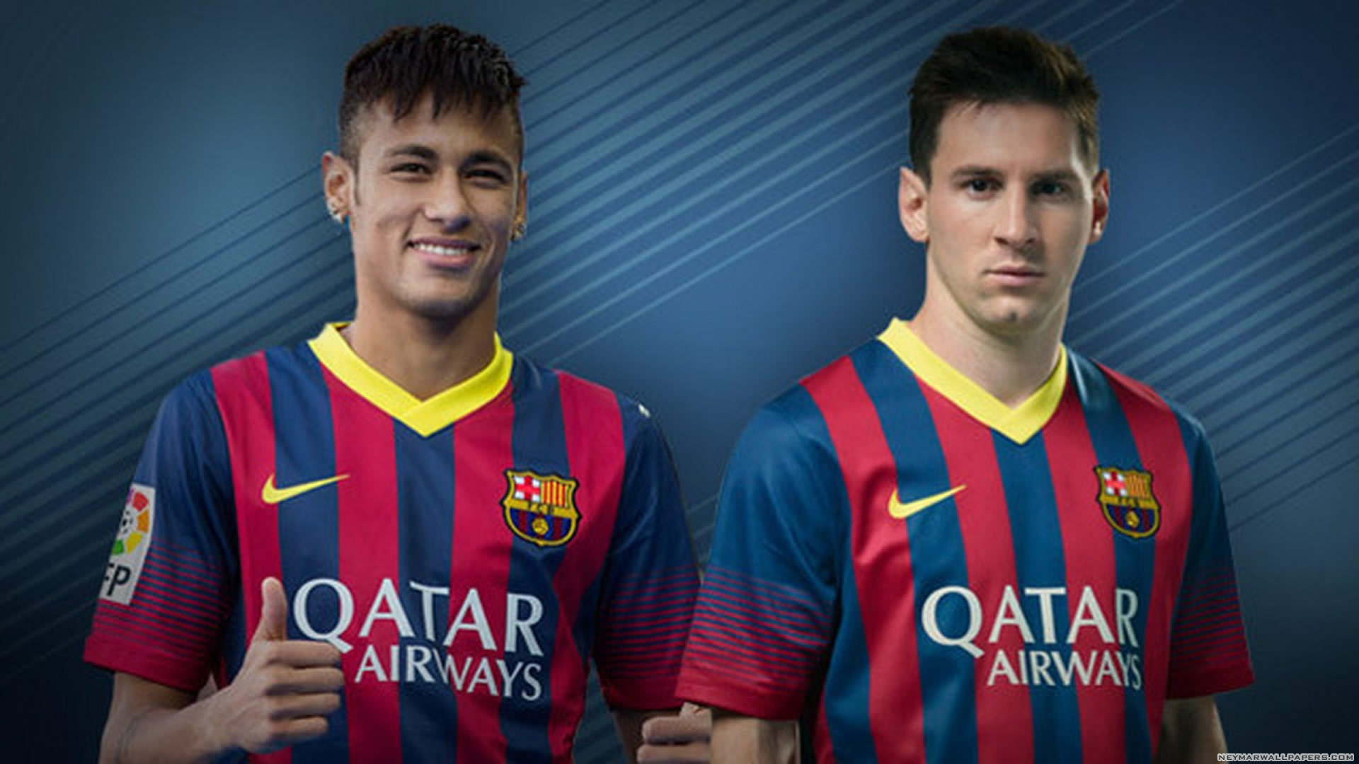 ronaldo and neymar wallpaper,team,player,jersey,sportswear,team sport