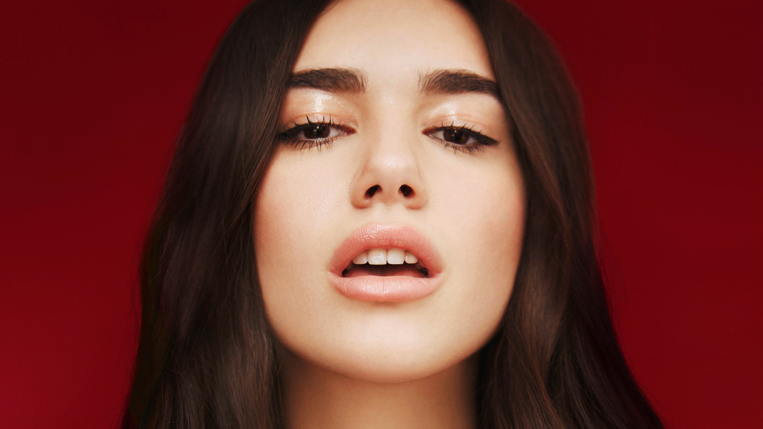 dua lipa fond d'écran hd,visage,cheveux,lèvre,sourcil,front