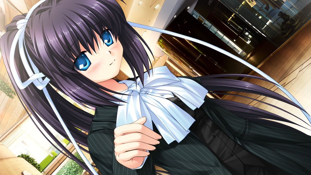 lucia wallpaper,cartoon,anime,black hair,cg artwork,hime cut