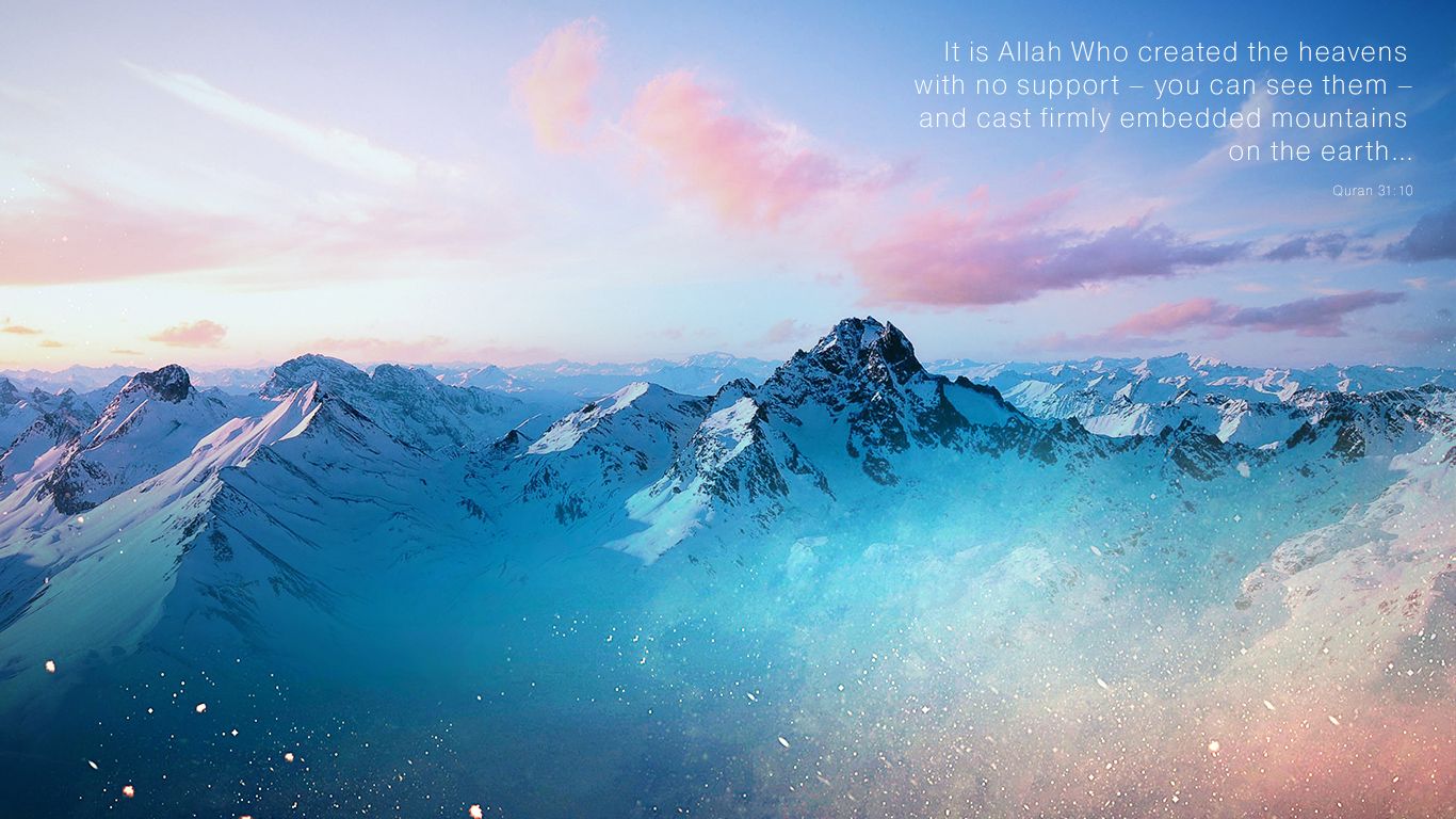 quran quotes wallpaper,mountainous landforms,sky,mountain,nature,mountain range