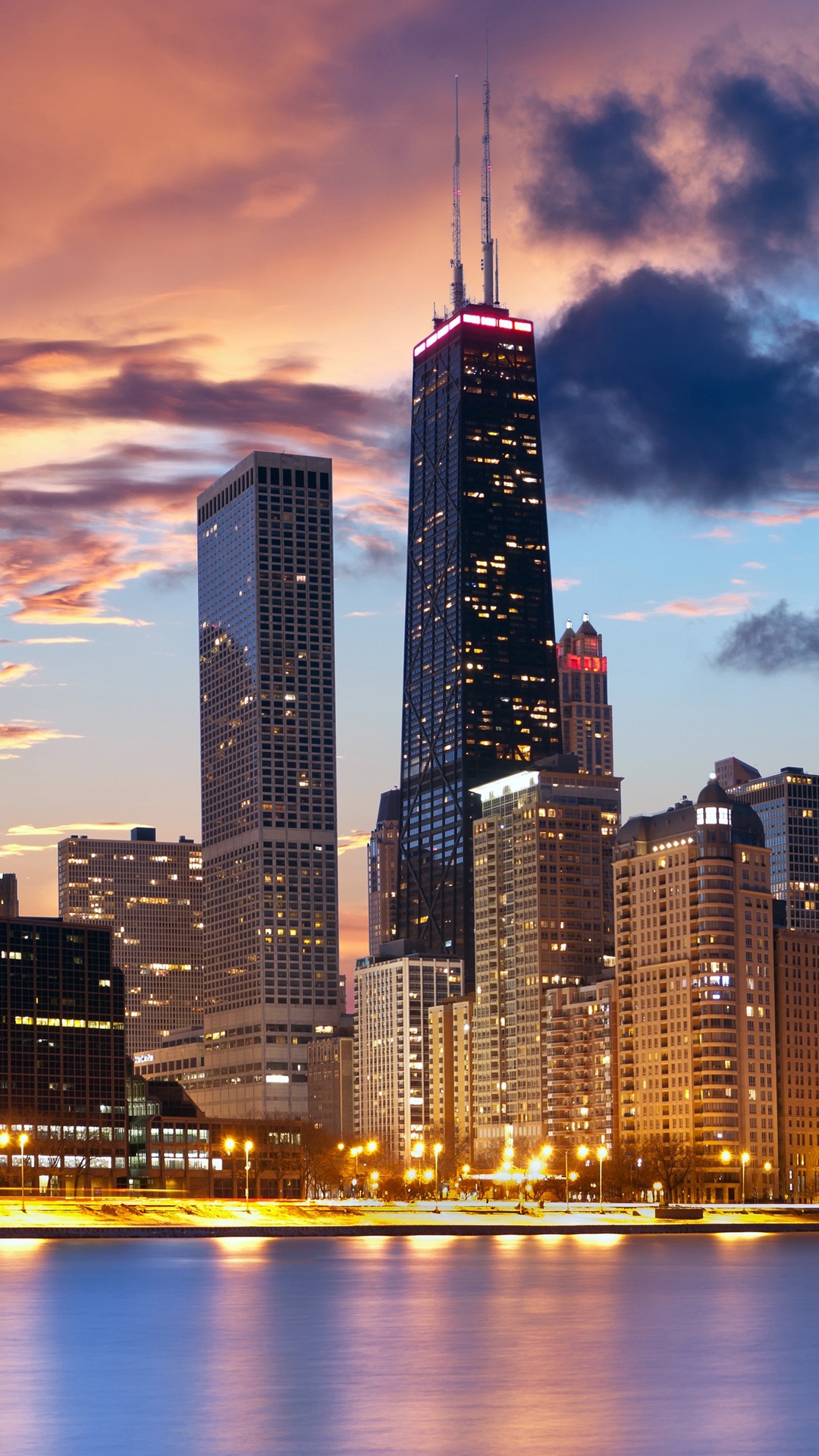 chicago iphone wallpaper,city,cityscape,skyscraper,metropolitan area,skyline