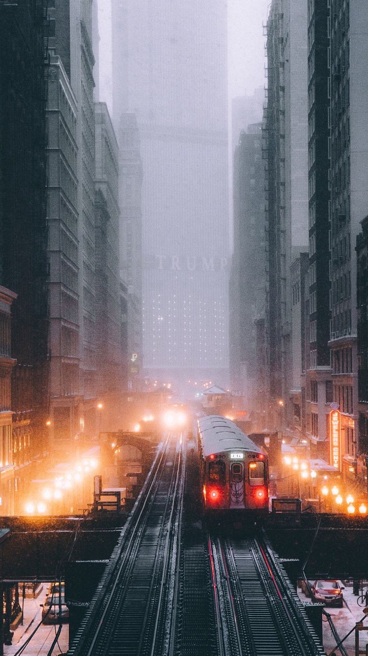 chicago iphone wallpaper,transport,atmospheric phenomenon,metropolitan area,metropolis,mode of transport