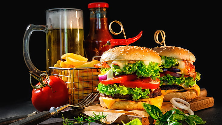 carta da parati alimentare hd 1080p,cibo,fast food,cibo spazzatura,hamburger,piatto