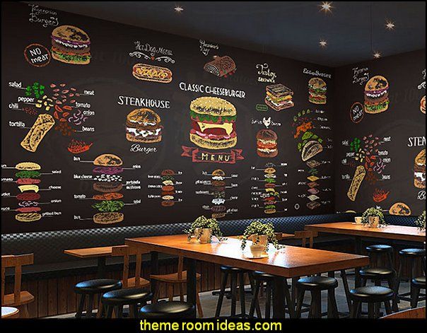 cafe wallpaper designs,blackboard,room,restaurant,interior design,fast food restaurant