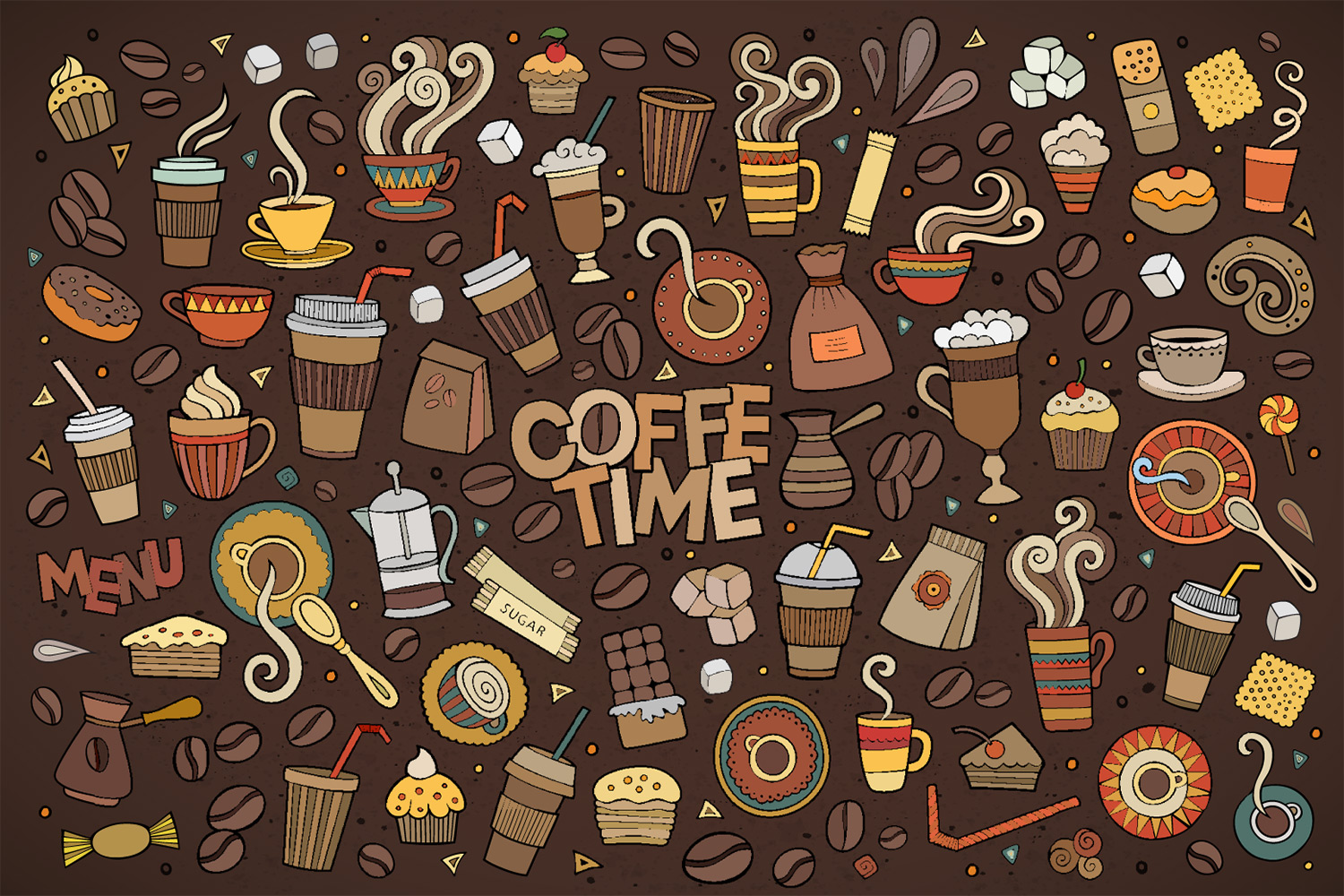 cafe tapeten designs,muster,illustration,schriftart,kunst,design