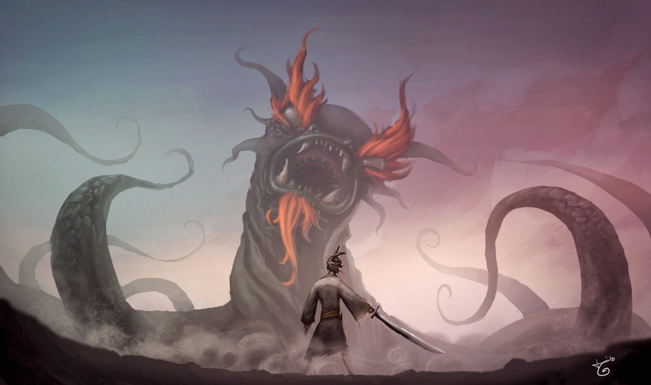 aku wallpaper,dragon,fictional character,cg artwork,demon,mythical creature