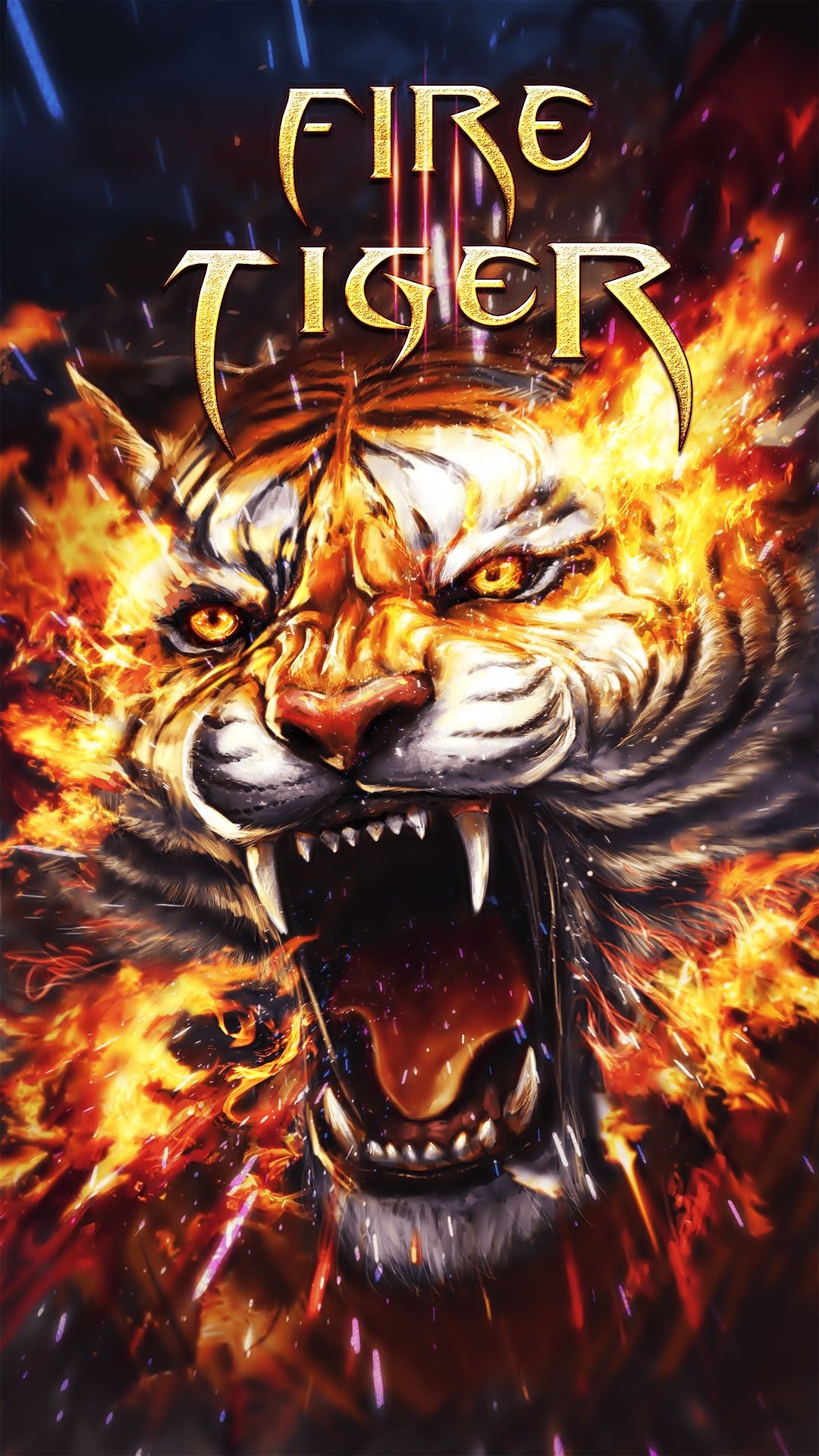 papier peint tigre de feu,film,fiction,affiche,illustration,personnage fictif