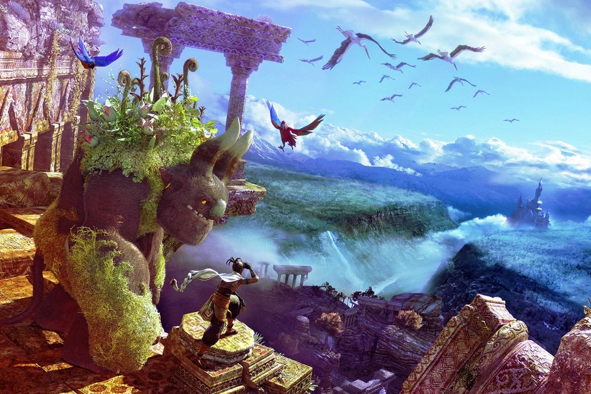 dream world wallpaper,nature,sky,cg artwork,organism,illustration