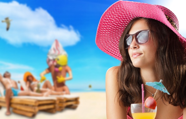 carta da parati festa in spiaggia,vacanza,divertimento,estate,occhiali,tempo libero