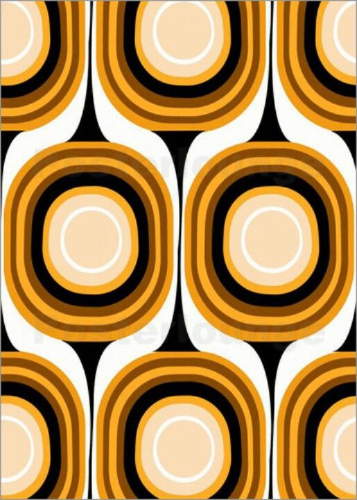 70 년대 스타일 벽지,노랑,무늬,선,원,디자인