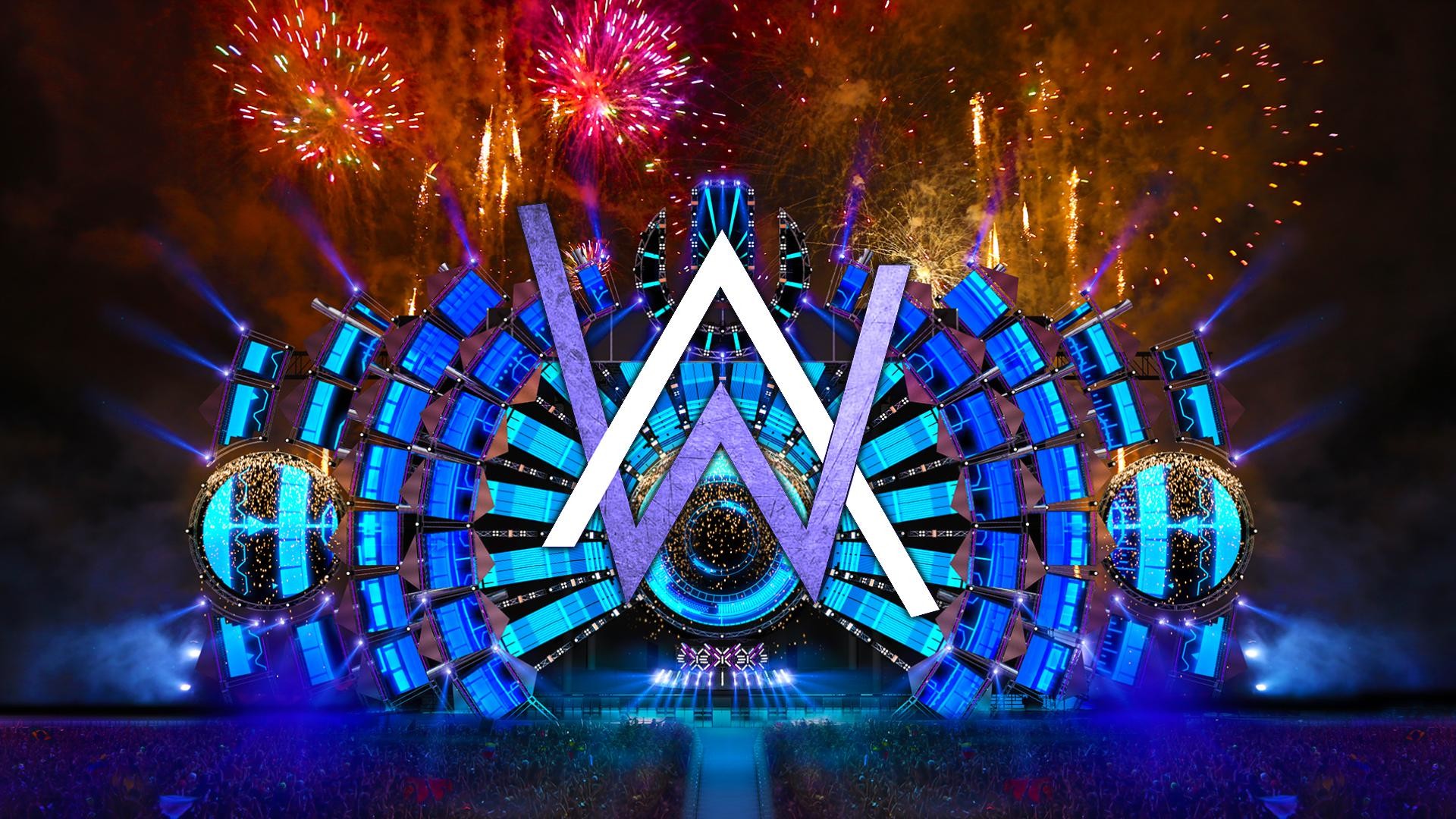 alan walker logo wallpaper,light,landmark,fireworks,lighting,event
