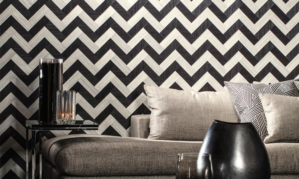 chevron wallpaper uk,wand,hintergrund,zimmer,schwarz und weiß,innenarchitektur