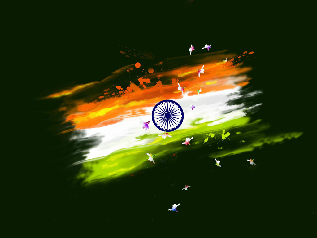 drapeau national indien fond d'écran 3d,vert,ciel,police de caractère,graphique,plante