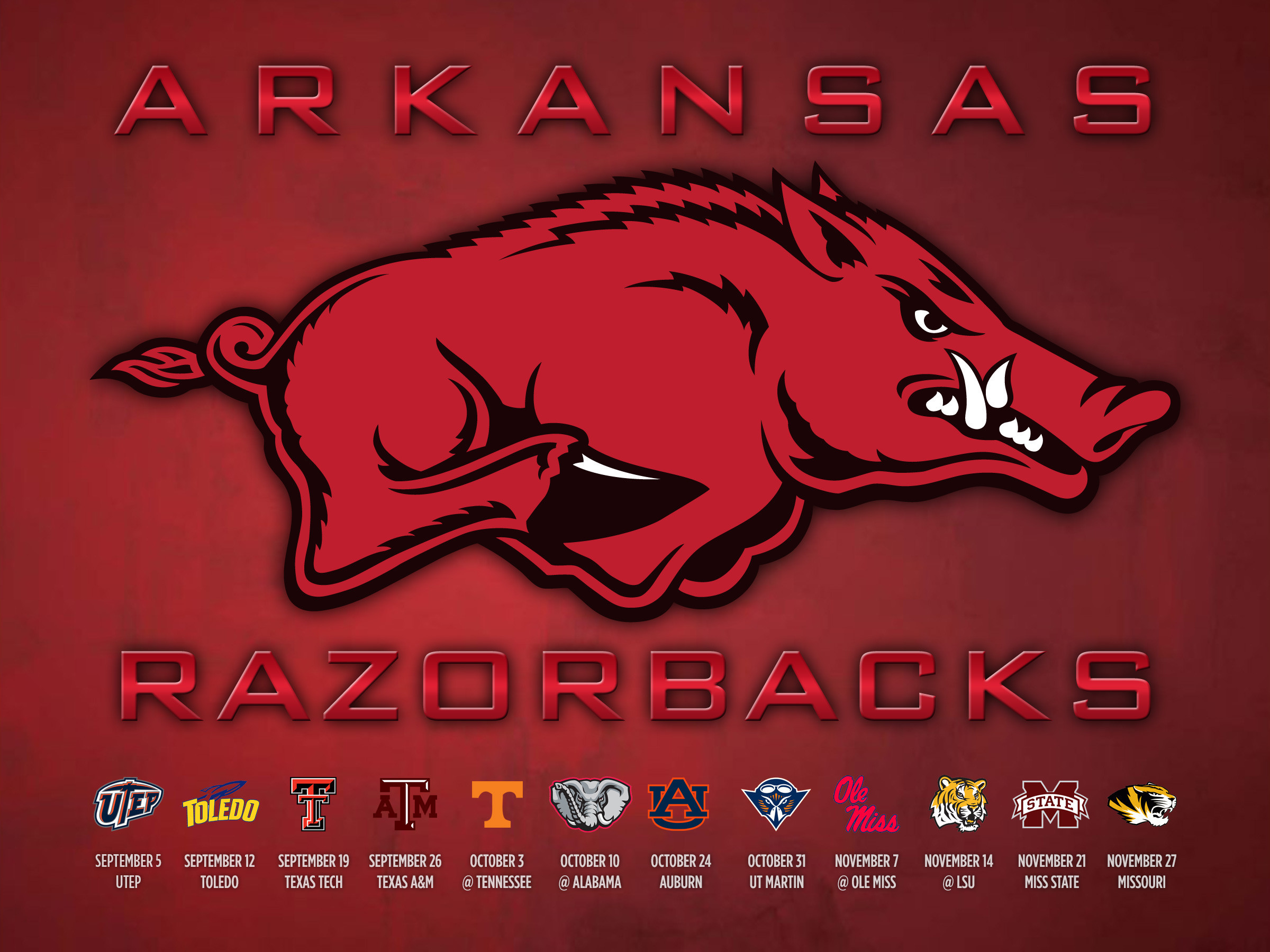 arkansas razorbacks wallpaper,red,font,logo,snout,graphics