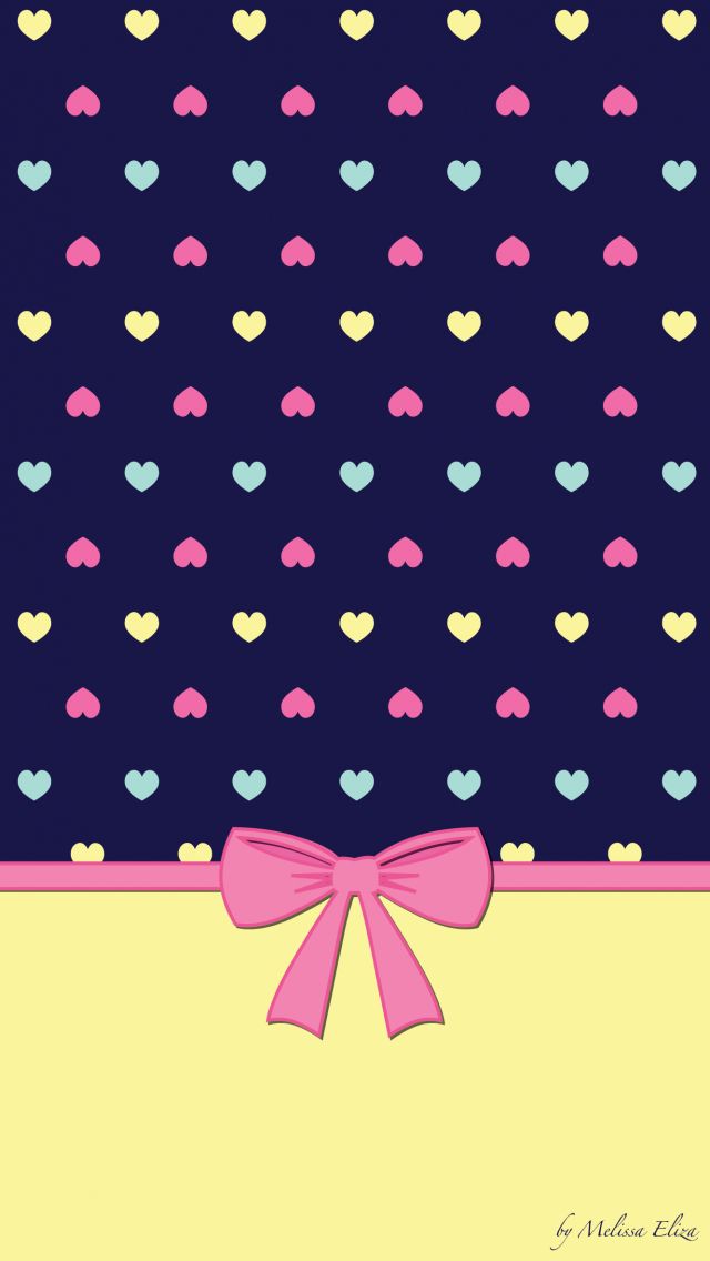 ピンクの弓の壁紙,ピンク,パターン,水玉模様,設計,心臓