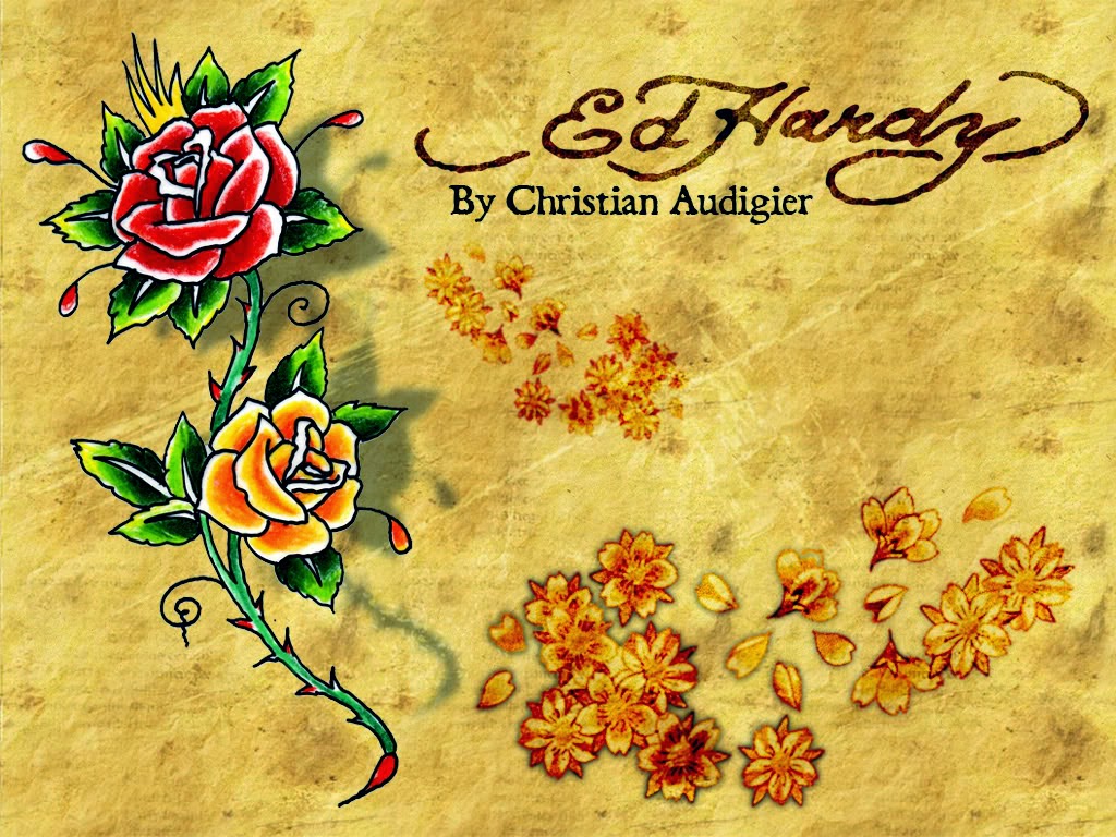 ed hardy fondo de pantalla,texto,fuente,tarjeta de felicitación,diseño floral,ilustración