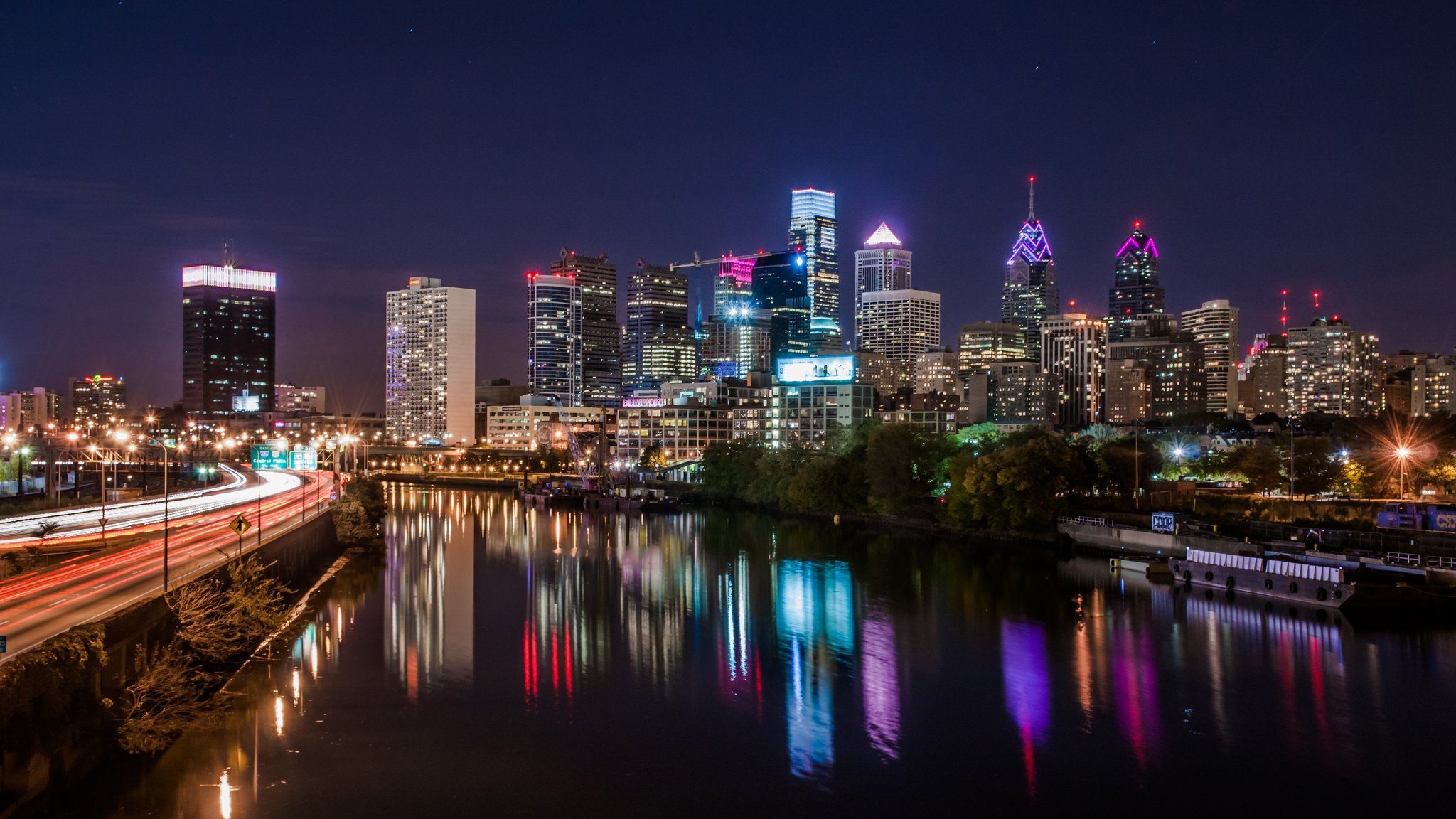 pa tapete,stadtbild,stadt,metropolregion,nacht,horizont