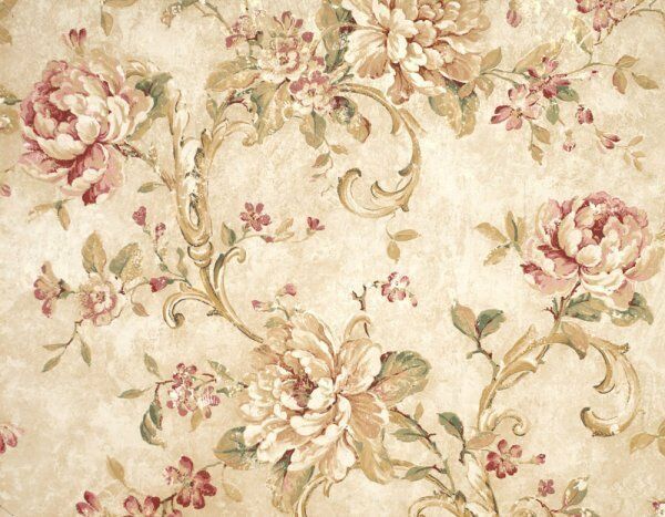 kohlrose tapete,hintergrund,rosa,muster,blumendesign,beige