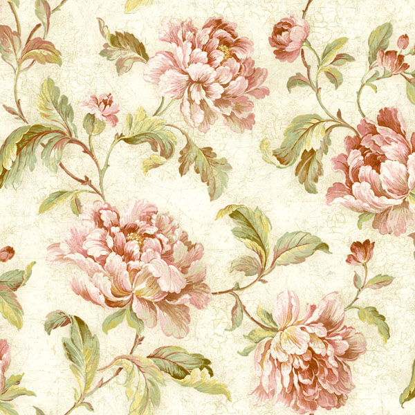Cabbage Rose Wallpaper 521 70404 Neutral Cabbage Rose - Cabbage Rose