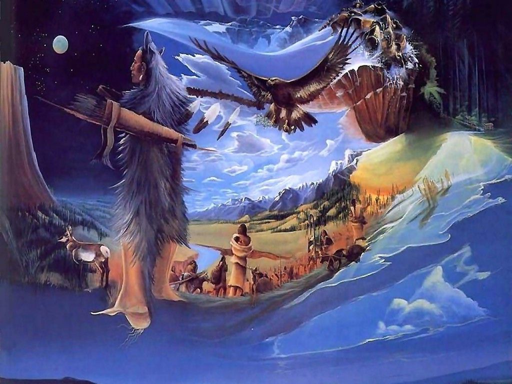 free native american wallpapers,cg artwork,mythology,sky,painting,fictional character
