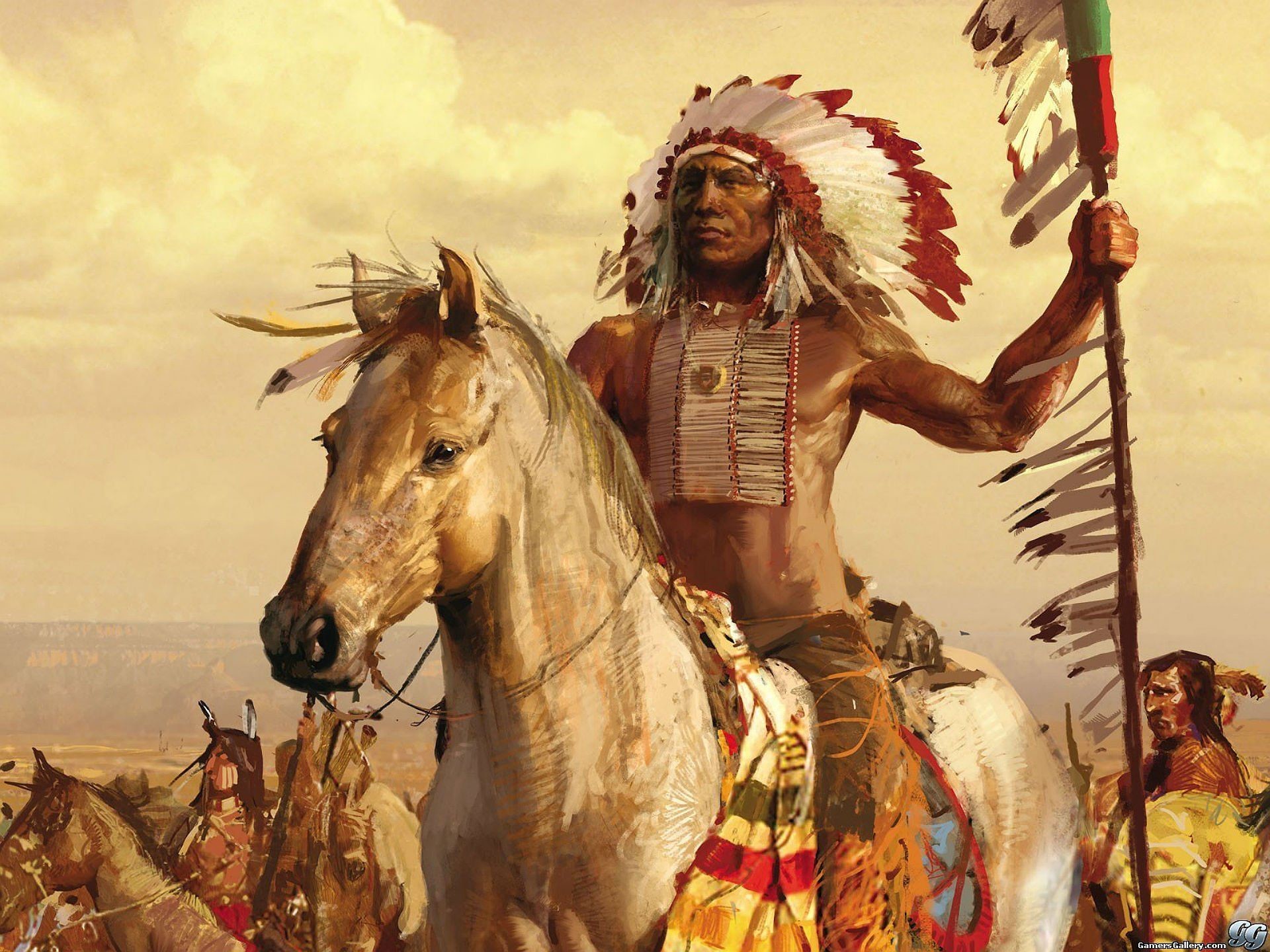 free native american wallpapers,mythology,tribal chief,conquistador,art,horse