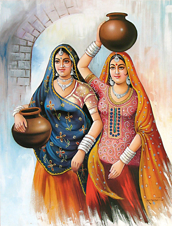 carta da parati delle signore indiane,illustrazione,arte