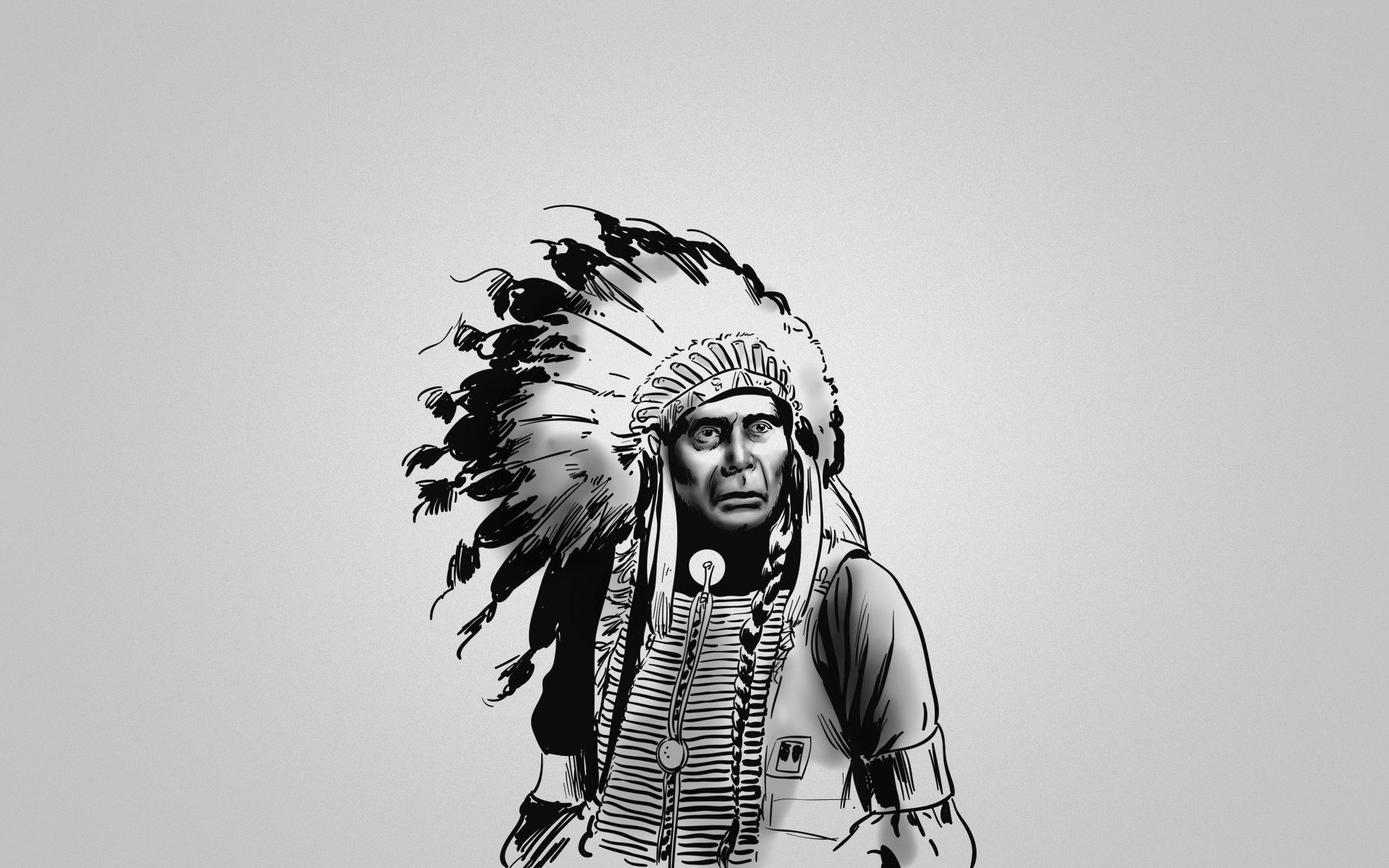 red indian wallpaper,white,head,black and white,tribal chief,monochrome