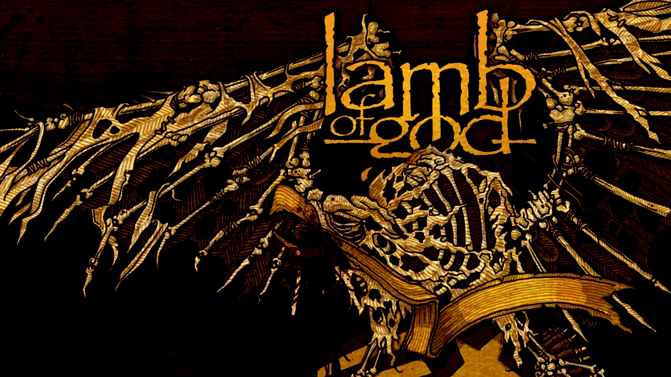lamb of god wallpaper,font,illustration,metal,art