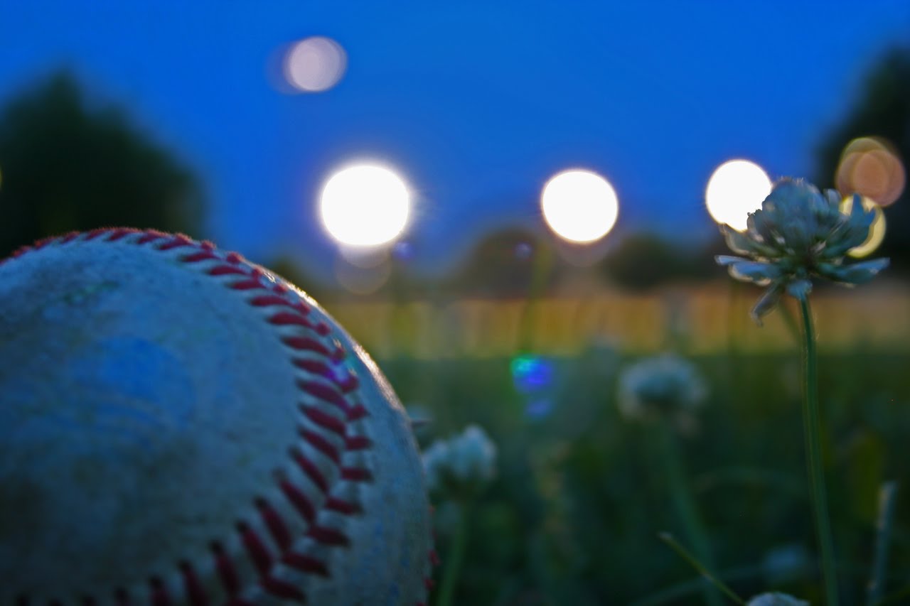 cool baseball wallpapers,blue,ball,light,grass,sky