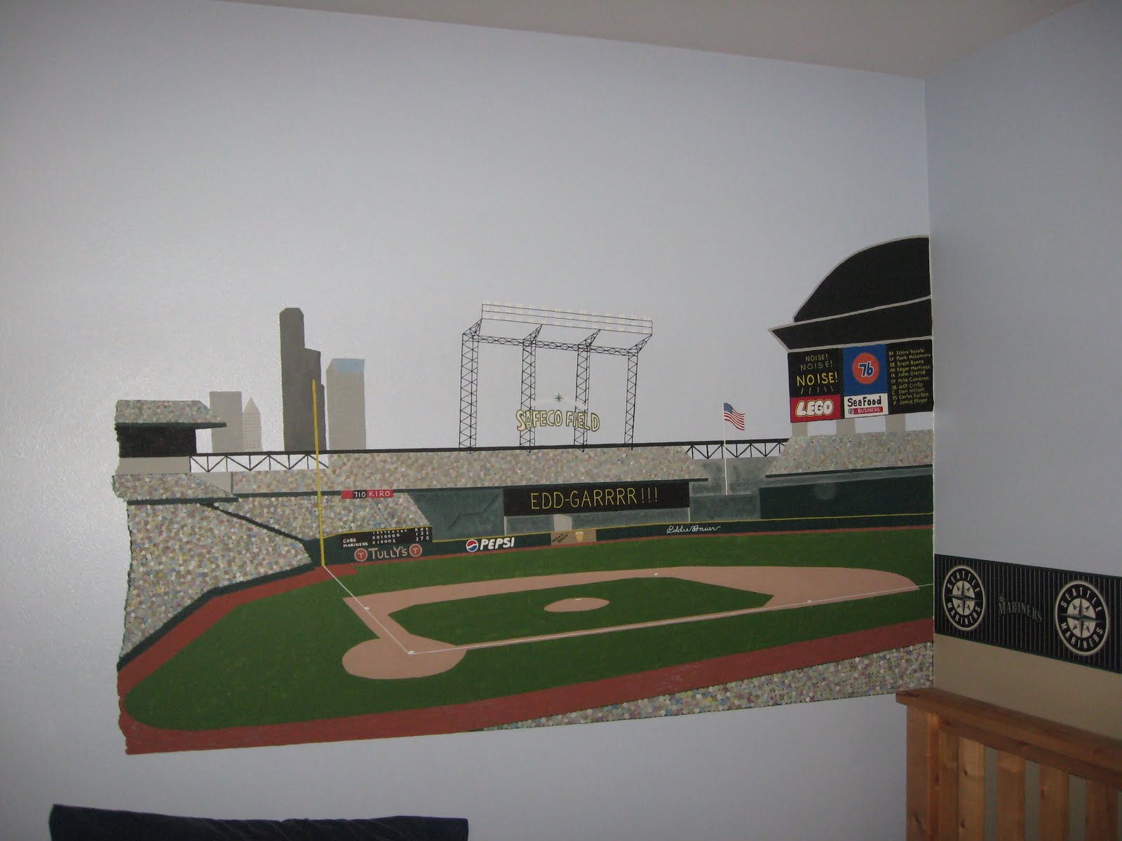 baseball bedroom wallpaper,sport venue,stadium,room,architecture,design