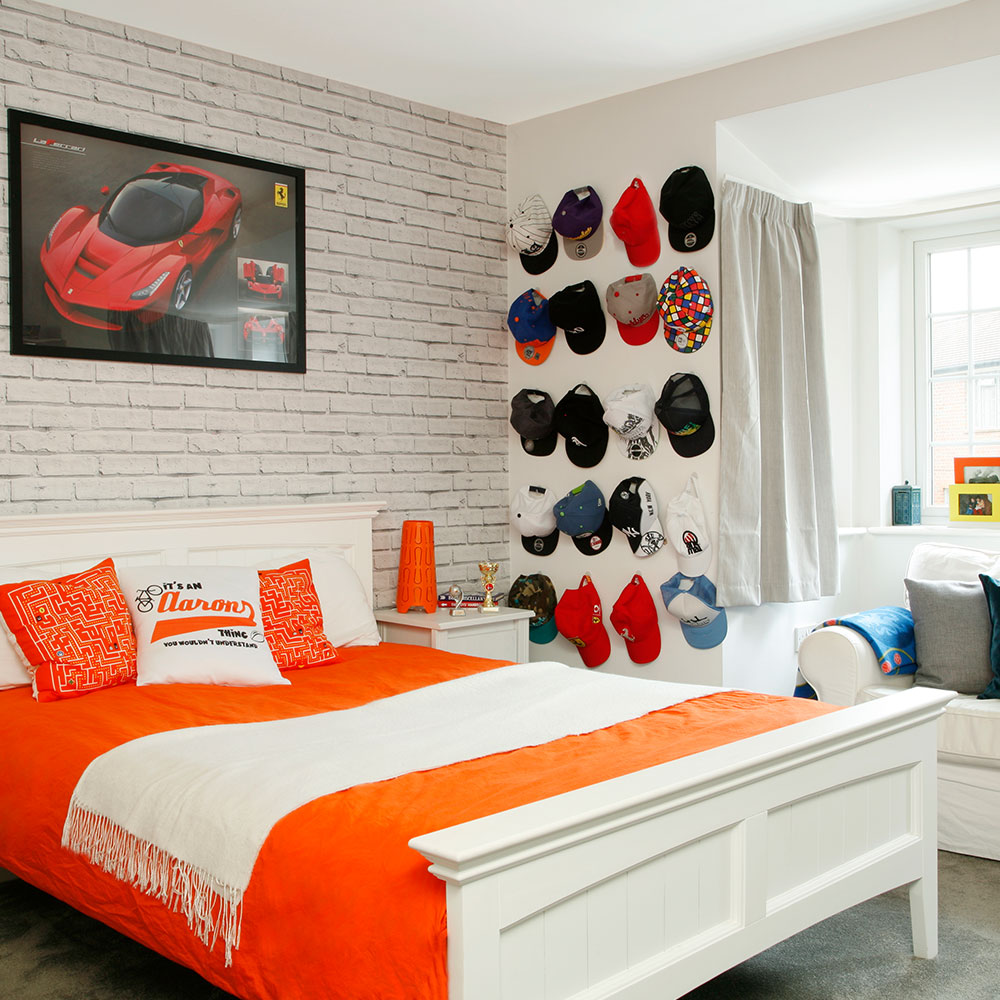 baseball bedroom wallpaper,bedroom,bed,furniture,room,orange