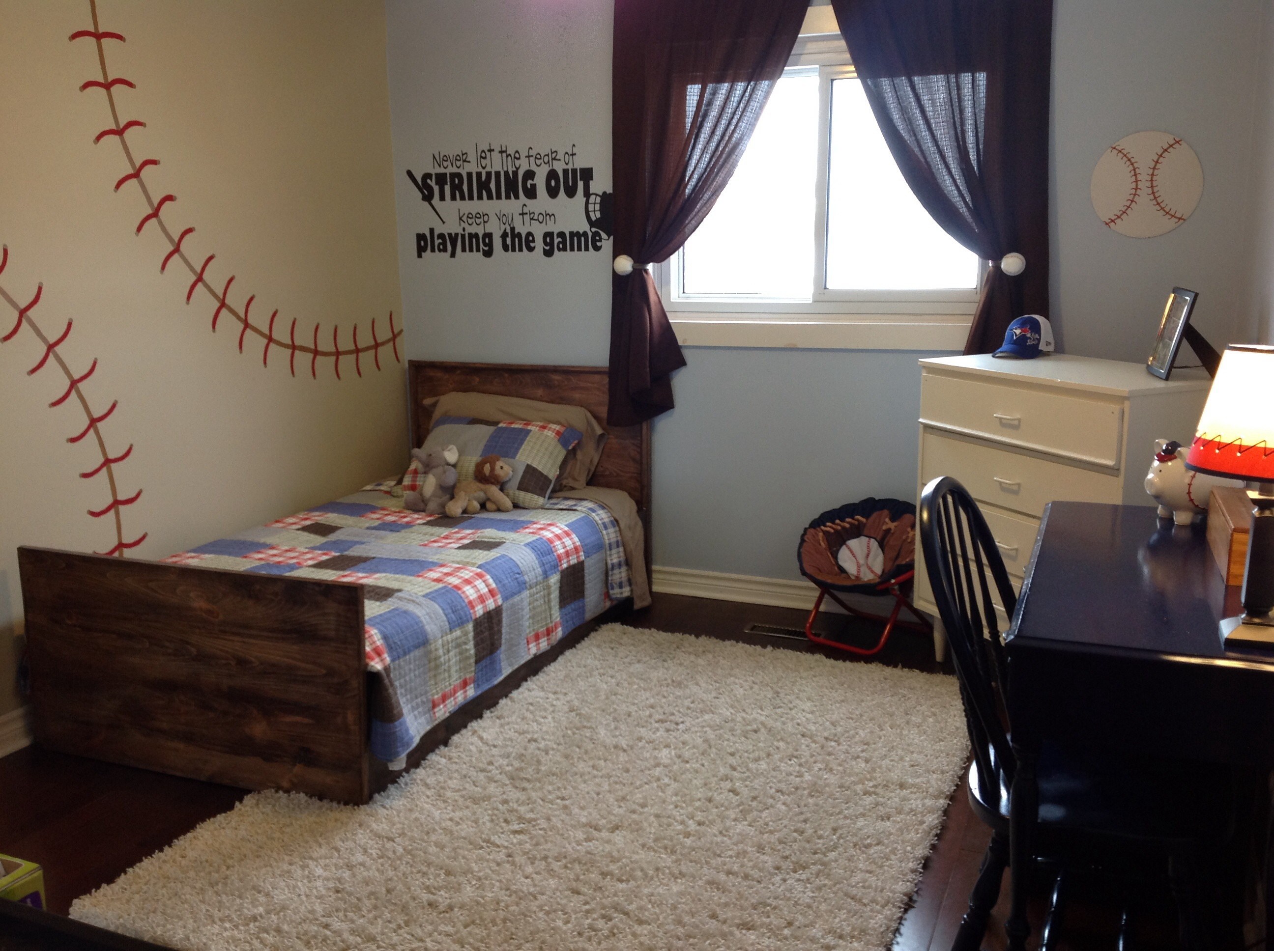 baseball bedroom wallpaper,bedroom,bed,room,furniture,property