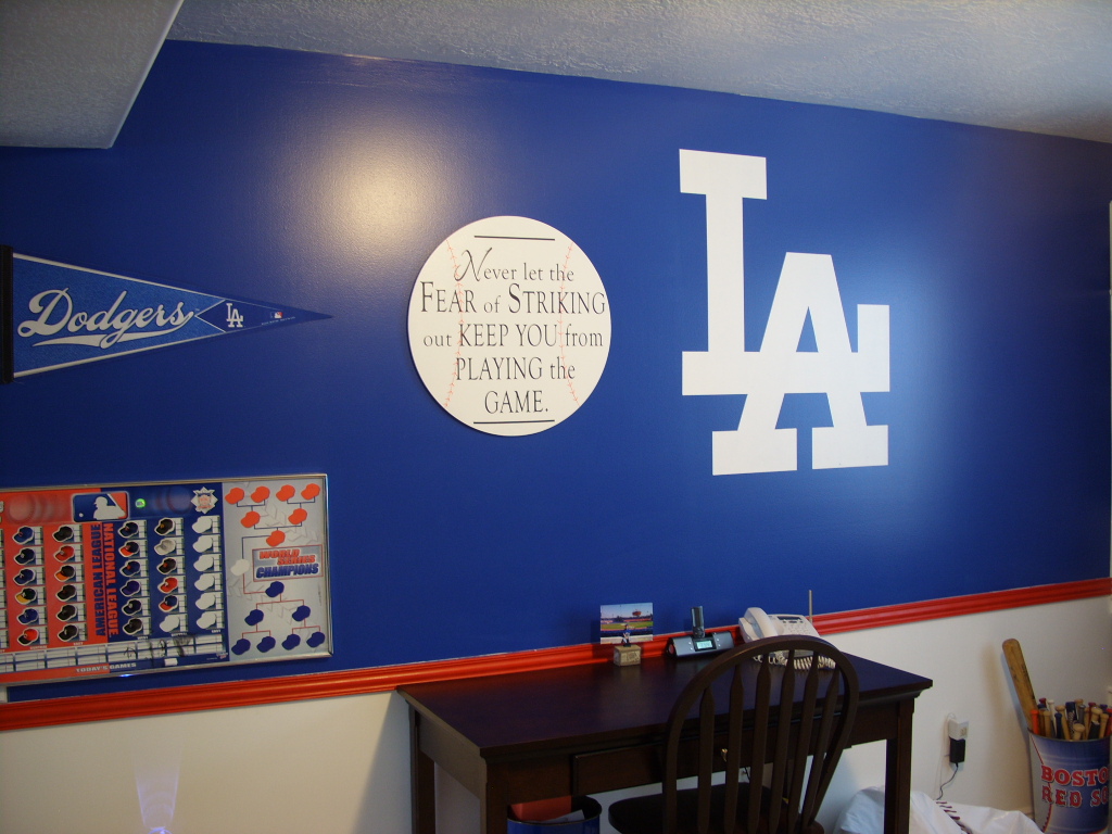 baseball bedroom wallpaper,wall,room,ceiling,signage